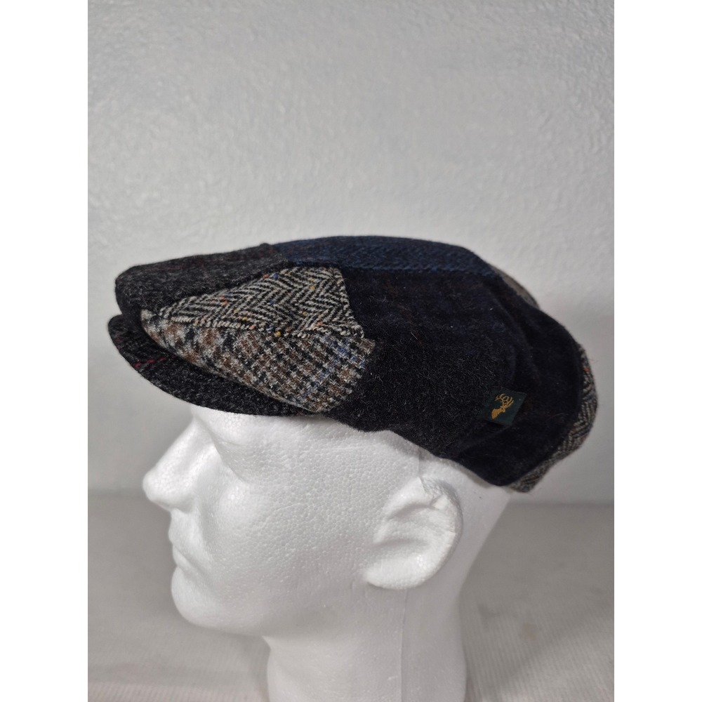 Mucros Weavers Irish Wool Patchwork Flat Cap Newsboy Hat Killarney Ireland Small